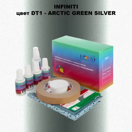 Ремкомплект для ремонта глубоких сколов и царапин INFINITI, цвет DT1 - ARCTIC GREEN SILVER