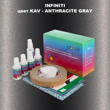 Ремкомплект для ремонта глубоких сколов и царапин INFINITI, цвет KAV - ANTHRACITE GRAY