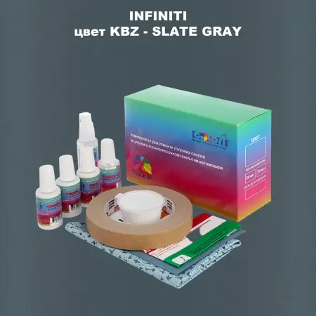 Ремкомплект для ремонта глубоких сколов и царапин INFINITI, цвет KBZ - SLATE GRAY