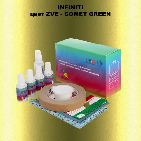 Ремкомплект для ремонта глубоких сколов и царапин INFINITI, цвет ZVE - COMET GREEN