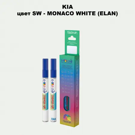Маркер с краской KIA, цвет SW - MONACO WHITE (ELAN)