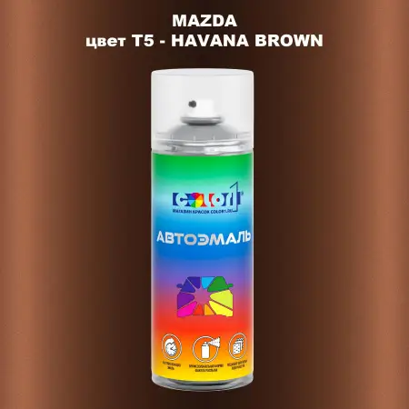 Аэрозольная краска MAZDA, цвет T5 - HAVANA BROWN