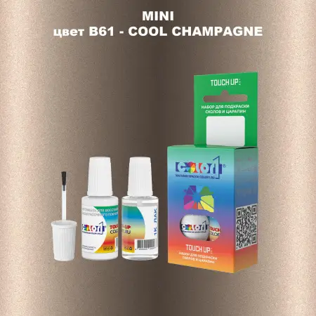 Краска для сколов во флаконе с кисточкой MINI, цвет B61 - COOL CHAMPAGNE