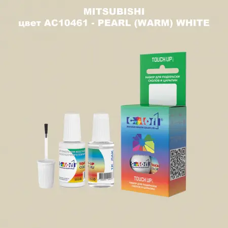 Краска для сколов во флаконе с кисточкой MITSUBISHI TRUCKS, цвет AC10461 - PEARL (WARM) WHITE