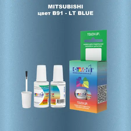 Краска для сколов во флаконе с кисточкой MITSUBISHI, цвет B91 - LT BLUE