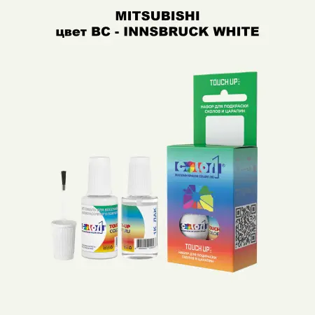 Краска для сколов во флаконе с кисточкой MITSUBISHI, цвет BC - INNSBRUCK WHITE