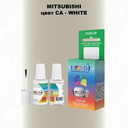 Краска для сколов во флаконе с кисточкой MITSUBISHI, цвет CA - WHITE