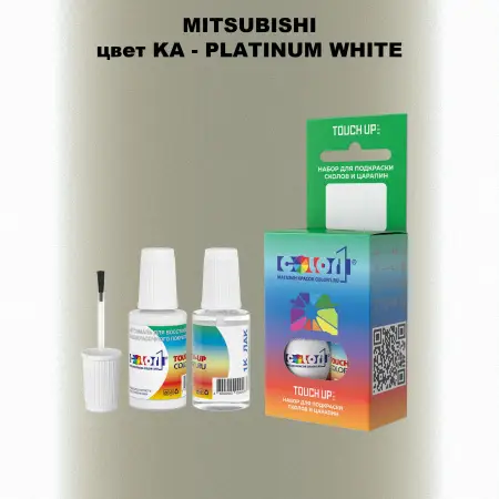 Краска для сколов во флаконе с кисточкой MITSUBISHI, цвет KA - PLATINUM WHITE