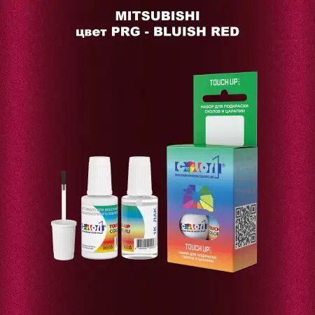 Краска для сколов во флаконе с кисточкой MITSUBISHI, цвет PRG - BLUISH RED