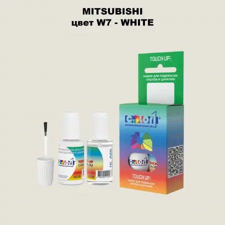 Краска для сколов во флаконе с кисточкой MITSUBISHI, цвет W7 - WHITE