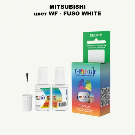 Краска для сколов во флаконе с кисточкой MITSUBISHI, цвет WF - FUSO WHITE
