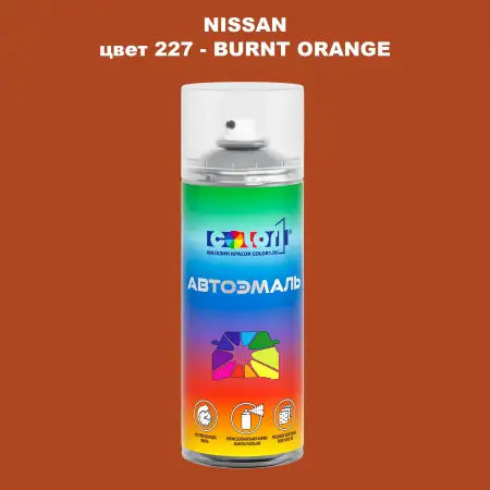 Аэрозольная краска NISSAN, цвет 227 - BURNT ORANGE