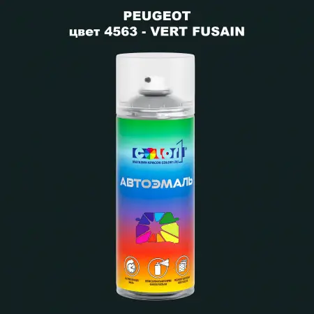 Аэрозольная краска PEUGEOT, цвет 4563 - VERT FUSAIN
