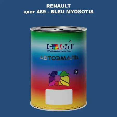 Автомобильная краска RENAULT, цвет 489 - BLEU MYOSOTIS