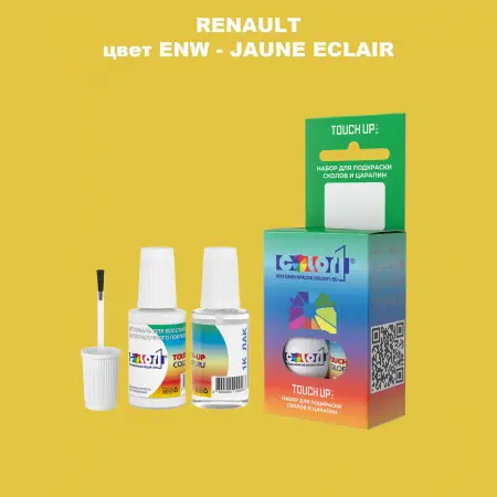 Краска для сколов во флаконе с кисточкой RENAULT, цвет ENW - JAUNE ECLAIR