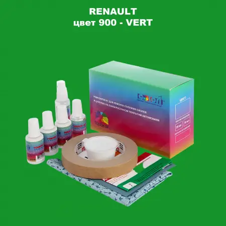 Ремкомплект для ремонта глубоких сколов и царапин RENAULT, цвет 900 - VERT