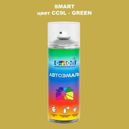 Аэрозольная краска SMART, цвет CC9L - GREEN