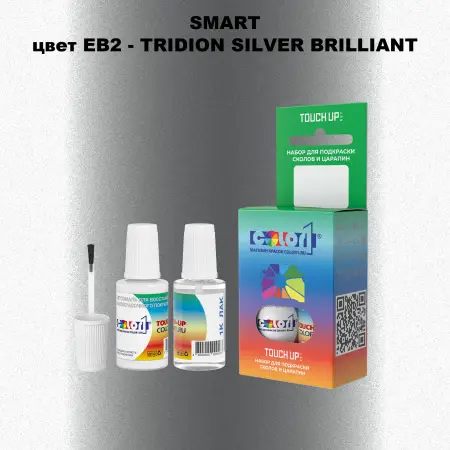 Краска для сколов во флаконе с кисточкой SMART, цвет EB2 - TRIDION SILVER BRILLIANT