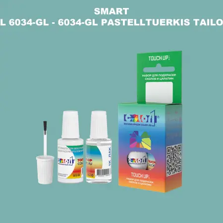 Краска для сколов во флаконе с кисточкой SMART, цвет RAL 6034-GL - 6034-GL PASTELLTUERKIS TAILOR MADE
