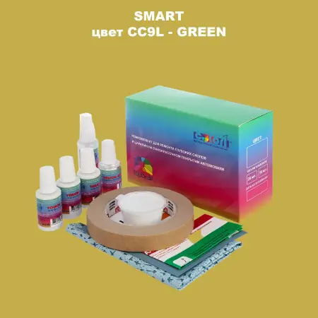 Ремкомплект для ремонта глубоких сколов и царапин SMART, цвет CC9L - GREEN
