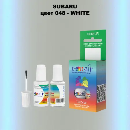 Краска для сколов во флаконе с кисточкой SUBARU, цвет 48 - WHITE