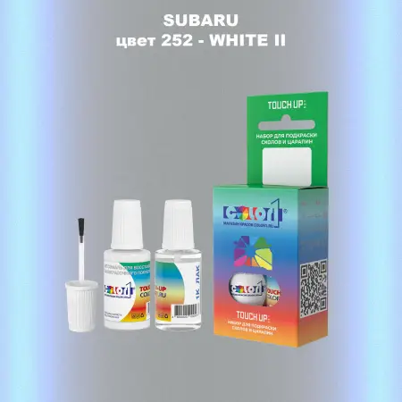 Краска для сколов во флаконе с кисточкой SUBARU, цвет 252 - WHITE II