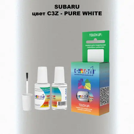 Краска для сколов во флаконе с кисточкой SUBARU, цвет C3Z - PURE WHITE