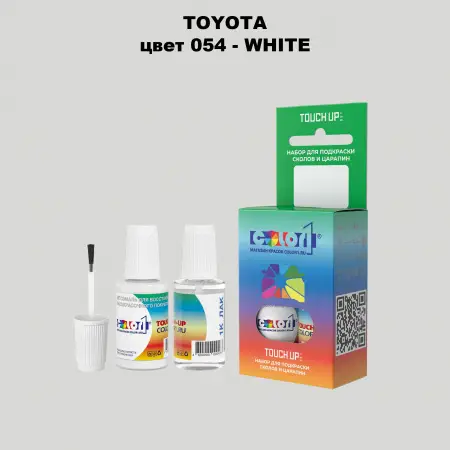 Краска для сколов во флаконе с кисточкой TOYOTA, цвет 054 - WHITE