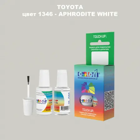 Краска для сколов во флаконе с кисточкой TOYOTA, цвет 1346 - APHRODITE WHITE