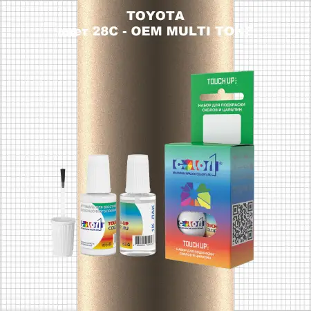 Краска для сколов во флаконе с кисточкой TOYOTA, цвет 28C - 2-х цветное покрытие