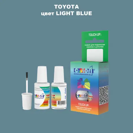 Краска для сколов во флаконе с кисточкой TOYOTA, цвет - LIGHT BLUE