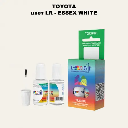 Краска для сколов во флаконе с кисточкой TOYOTA, цвет LR - ESSEX WHITE
