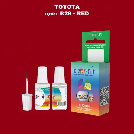 Краска для сколов во флаконе с кисточкой TOYOTA, цвет R29 - RED