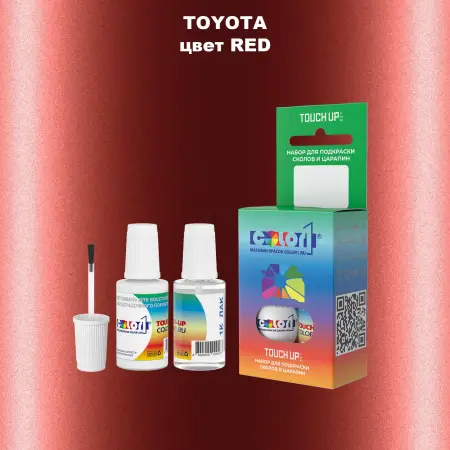 Краска для сколов во флаконе с кисточкой TOYOTA, цвет - RED