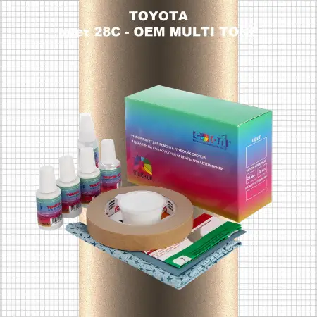 Ремкомплект для ремонта глубоких сколов и царапин TOYOTA, цвет 28C - 2-х цветное покрытие
