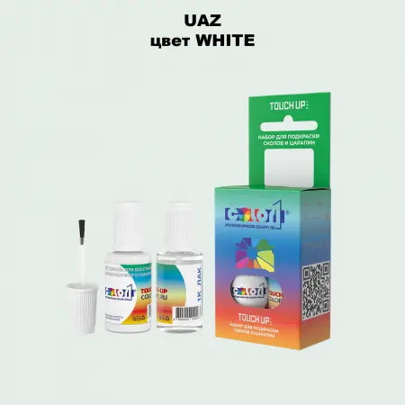 Краска для сколов во флаконе с кисточкой UAZ, цвет - WHITE