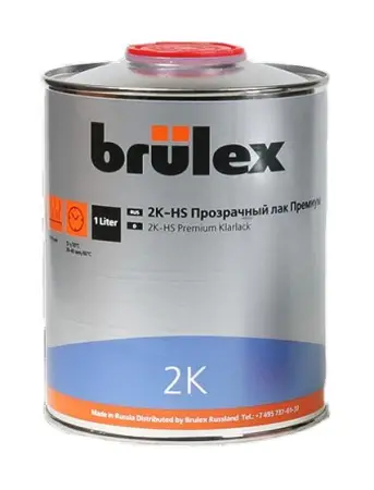 BRULEX 2K-HS-Прозрачный лак Премиум, 1л
