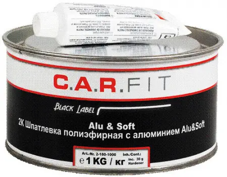 CARFIT 2К Шпатлевка полиэфирная с алюминием Alu&Soft (1 кг)