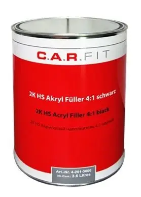 CARFIT 2К Акриловый грунт-наполнитель HS 4:1 черный 3,6 л