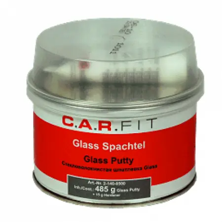 CARFIT 2K Шпатлевка полиэфирная стекловолокнистая Glas 0,5 кг, вкл.отв.