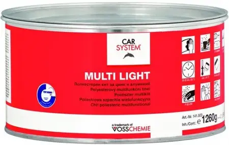 CARSYSTEM 2К Полиэфирная универсальная шпатлевка с низким удельным весом "Multi Light" беж.(удельный вес ~1,3)