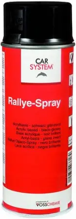 CARSYSTEM Rallye Spray - Аэрозольная краска черная глянцевая, 400мл