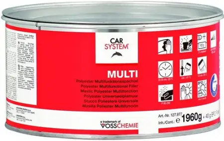 CARSYSTEM 2К Полиэфирная шпатлевка универсальная "Multi" беж. (1кг)