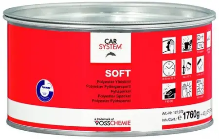 CARSYSTEM 2К Полиэфирная шпатлевка "Soft" беж. (1.8кг)