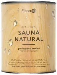 Пропитка для бани и сауны Elcon Sauna Natural, 0.9л