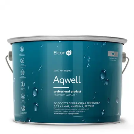 Пропитка с эффектом мокрого камня Elcon Aqwell, 9л