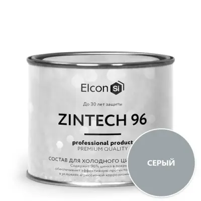 Состав для холодного цинкования Elcon Zintech, 1кг, серый
