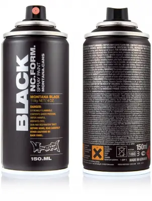 6045BLK-150 MONTANA BLACK 150ML Краска BLACK зеленая долина