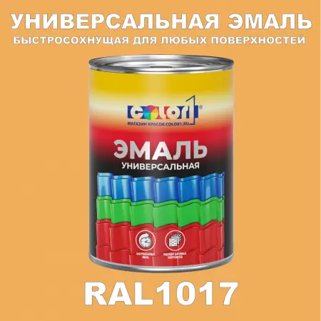 Краска автомобильная универсальная, цвет RAL 1017, в комплекте с отвердителем (растворителем), 1кг + 0,5л