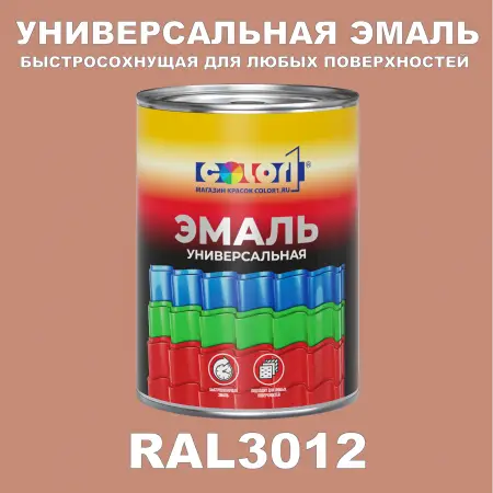 Краска автомобильная универсальная, цвет RAL 3012, в комплекте с отвердителем (растворителем), 1кг + 0,5л